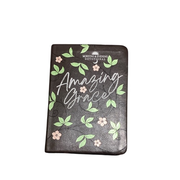 Amazing Grace Leather Morning/Evening Devotional Book - Picture 2 of 2